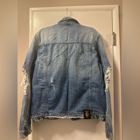 Posh XL Distressed Denim Jacket - Picture 5 of 12